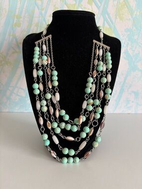 “Sandy”, a Tranquil Multi-layered Gemstone Necklace by JILpeaces
